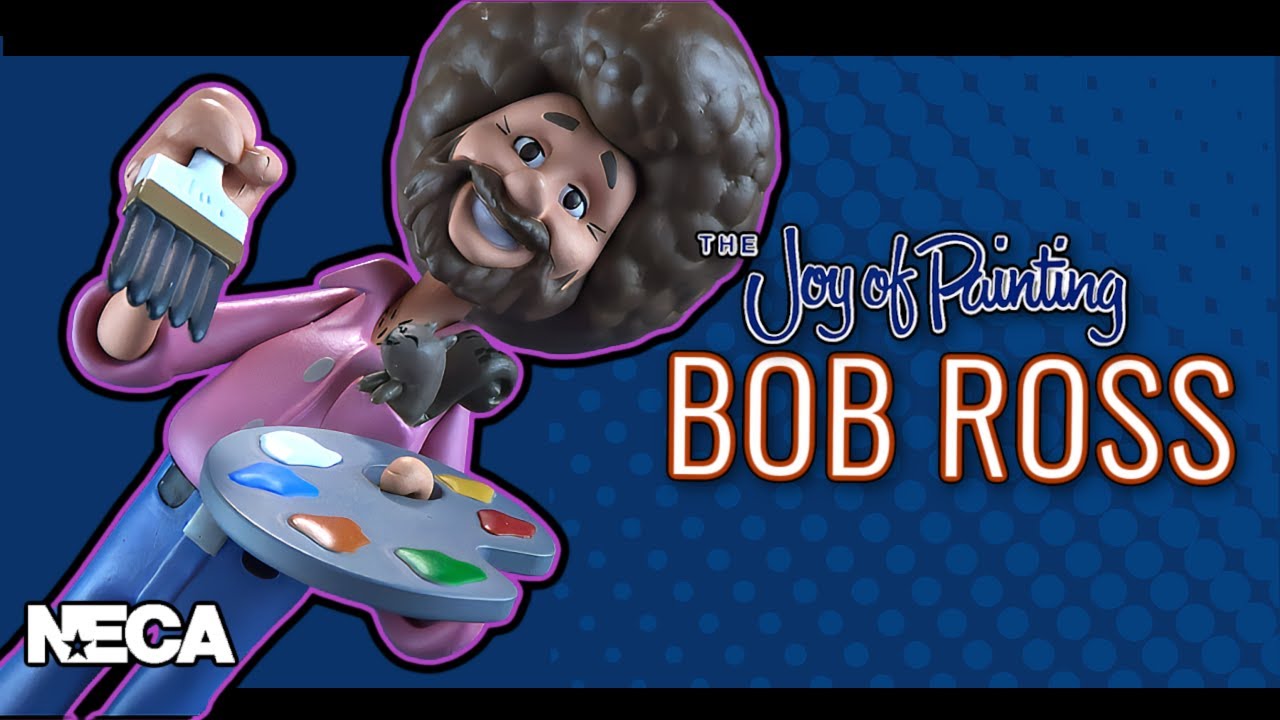 NECA Toys The Joy of Painting Toony Classics Bob Ross With Peapod | Video Review