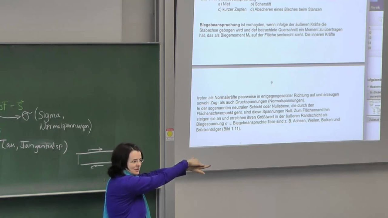 TM2 Vorlesung 20.03.2013 - Beanspruchungsarten Überblick