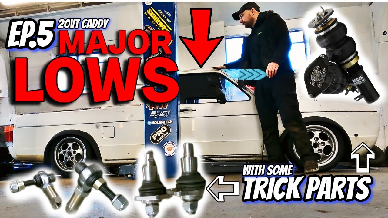 Ep.5 AirRide Lowers The 20VT Mk1 Caddy over 7inches!!