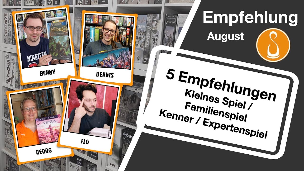 #Spieltraum Empfehlung - August 2023 | vielf&auml;ltige Spielempfehlungen