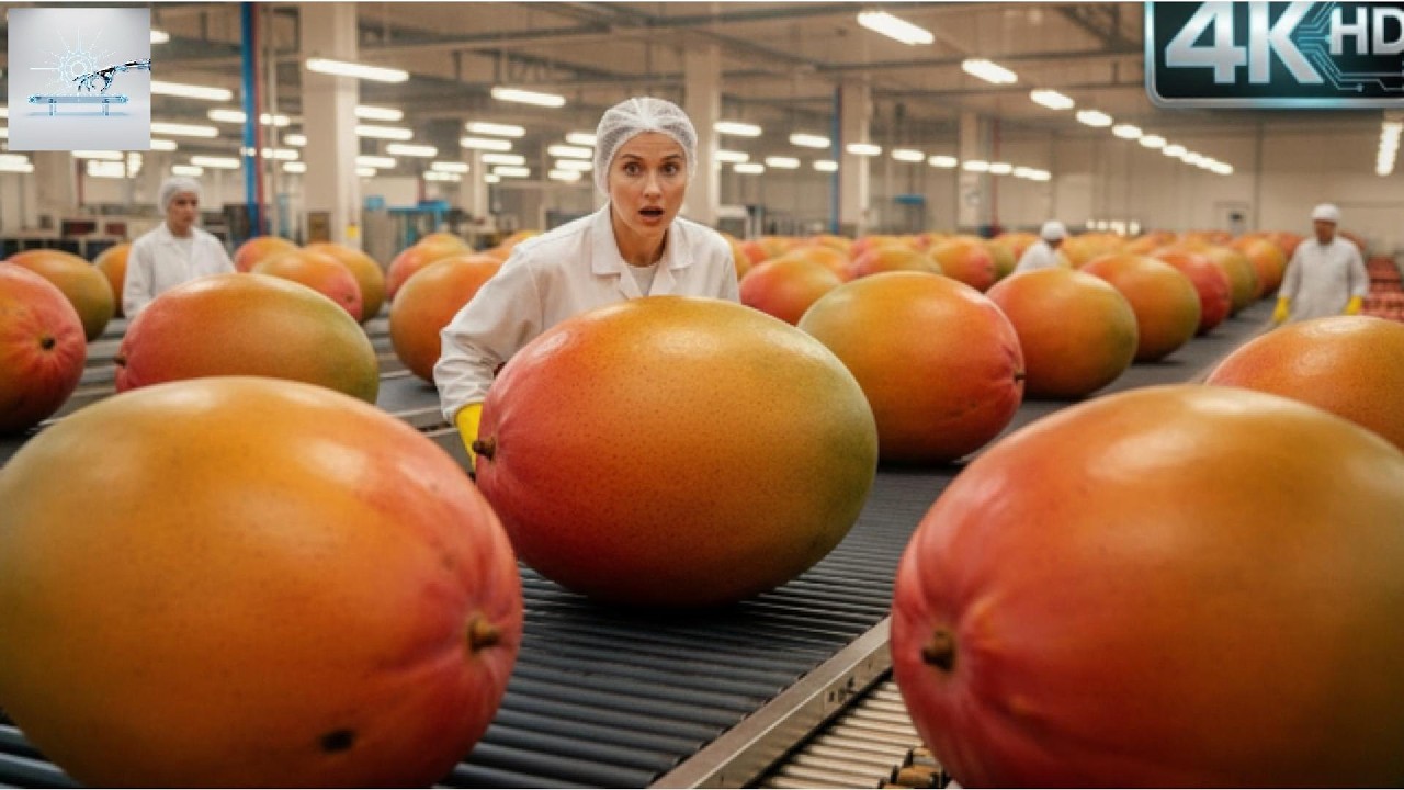 Inside a Modern Mango Juice Factory | Complete Production Line From Fruit to Bottle
