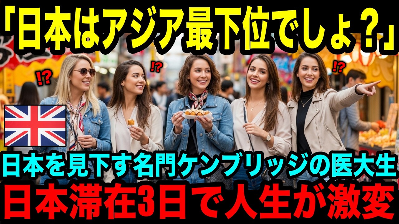 【海外の反応】「日本の技術は遅れているでしょ」アジア最下位と日本を見下す英国ケンブリッジ大学の医学部生、日本到着3日で人生が激変した理由とは？