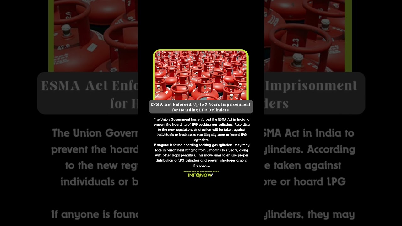 ESMA Acl Enforced: Up to 7 Years Imprisonment for Hoarding LPG Cylinders #latestupdates #infonow