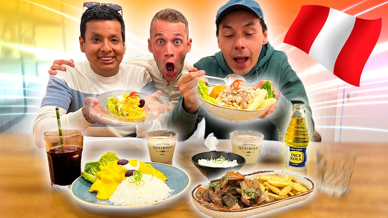 ¡MIS AMIGOS PRUEBAN LA COMIDA PERUANA!