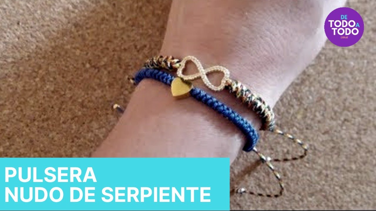 💜NUDO de SERPIENTE PULSERA/Tutorial/Técnica. TIBETAN Knot / SNAKE Knot. DIY [paso a paso]