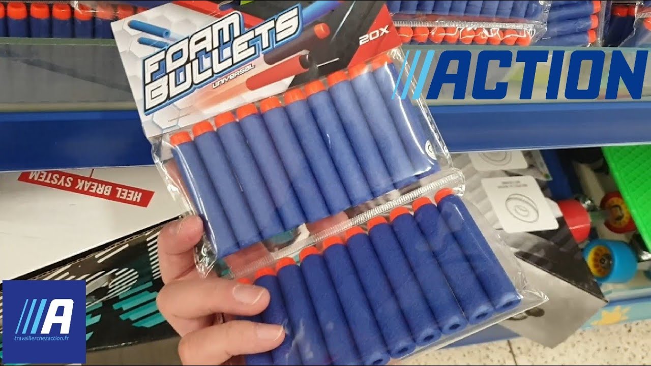 TEST Fléchettes de chez ACTION pour NERF 1.19€