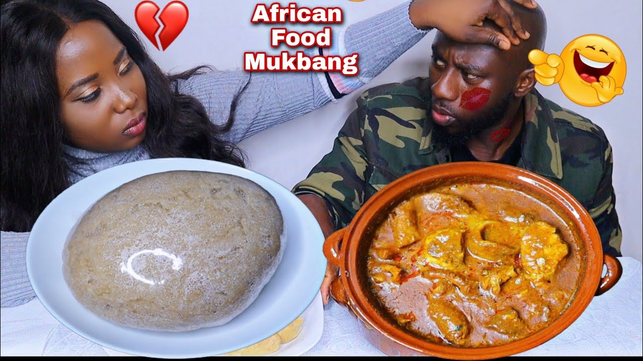 LIPSTICK MUKPRANK ON WIFE |  BAD IDEA 😭 | FUFU AND OGBONO SOUP | AFRICAN FOOD MUKBANG
