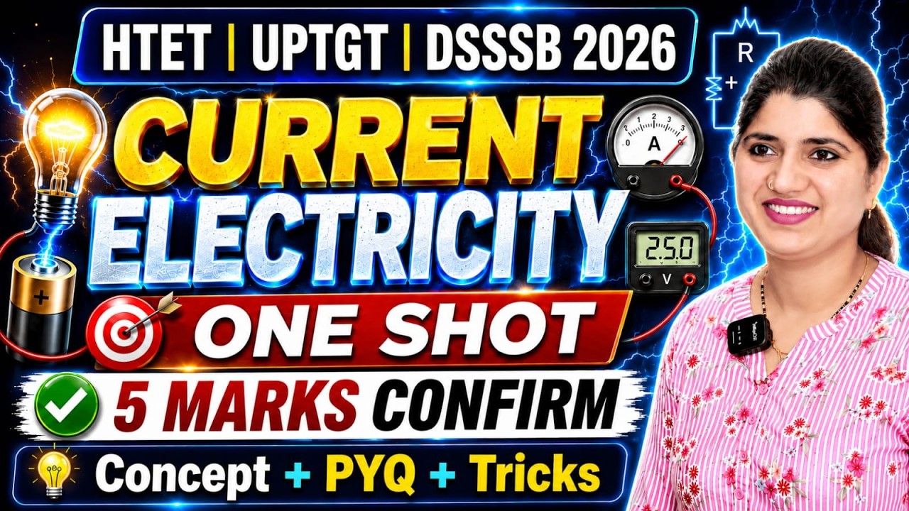 Current Electricity One Shot ⚡ | HTET UPTET DSSSB 2026 | Physics Complete Revision