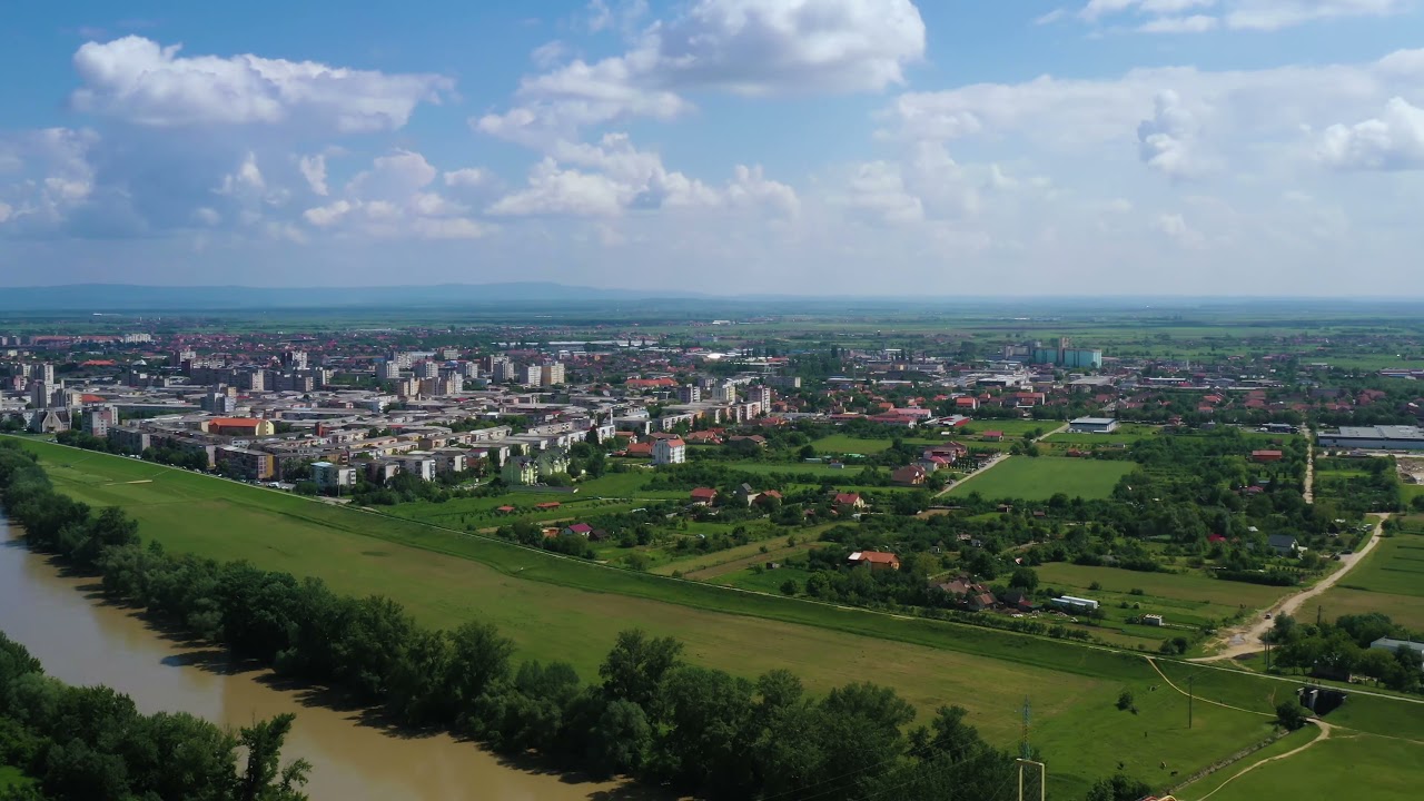 Румыния. Город Сату-Маре, видеосъёмка с дрона, часть 2.