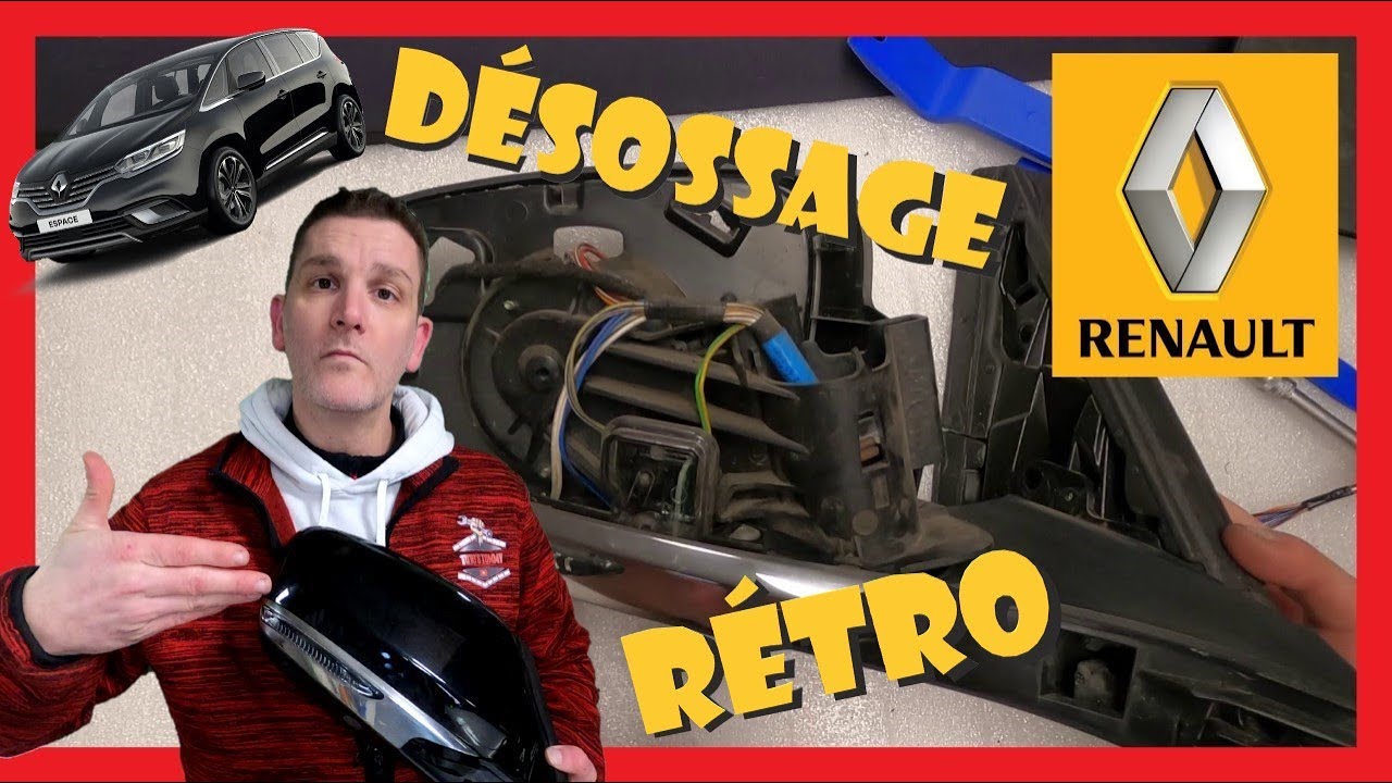 🔧Rétroviseur RENAULT Espace 5 / Scénic 4 : Démontage complet (Coque, Glace, Répétiteur)