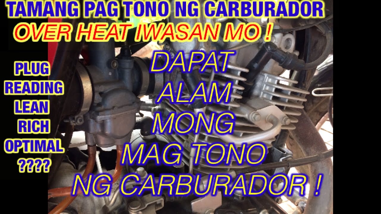 (TIPS) PANO MAG TONO NG CARBURADOR !TAMANG TIMPLA NG HANGIN AT GASOLINA!COMPLETE GUIDE TUTORIAL!