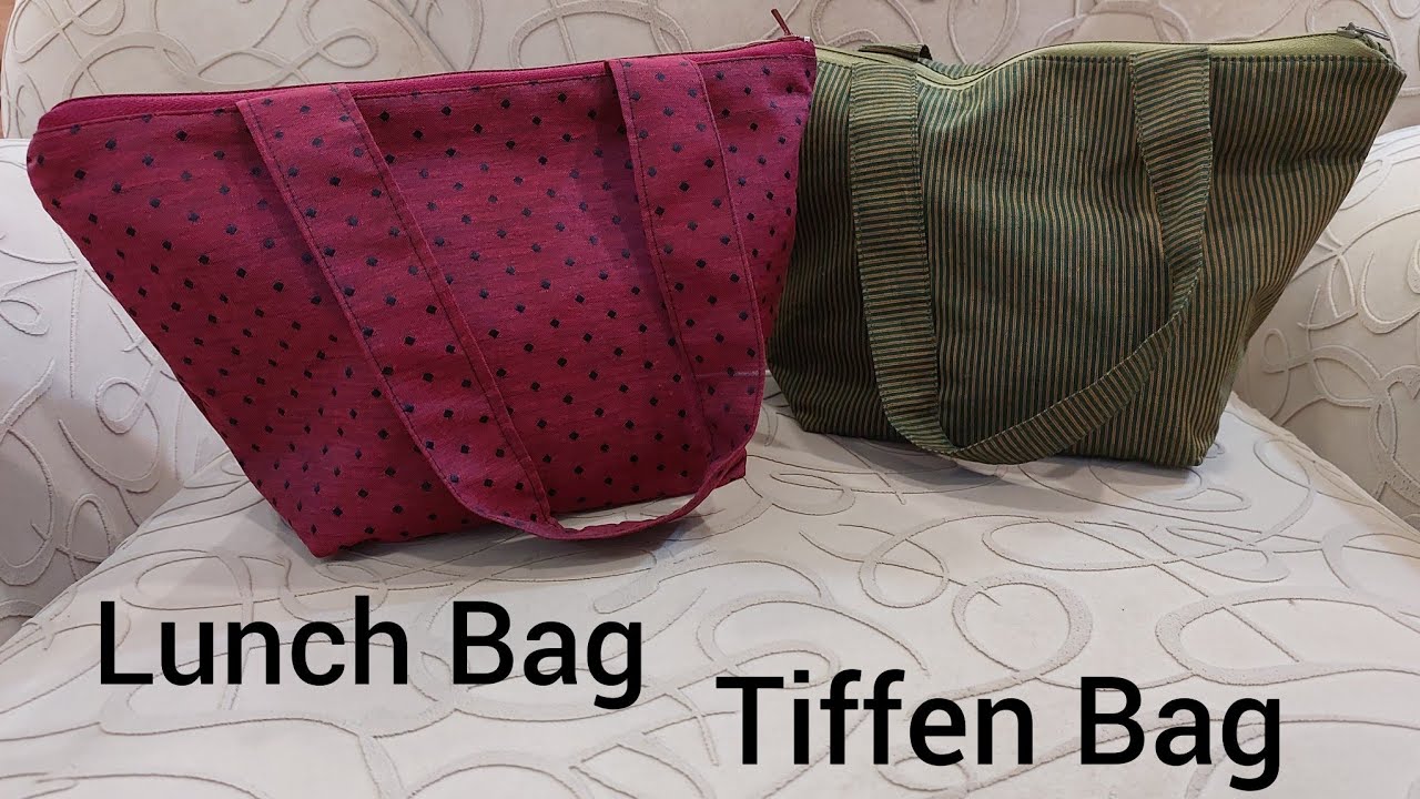 School Tiffen Bag  Small Size   Fast & Easy Lunch Bag Sewing Tutorial