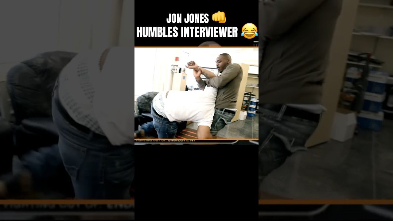 Jon Jones 👊 humbles an interviewer in this hilarious throwback! 😂 #ufc #mma #fyp #viral  #shorts