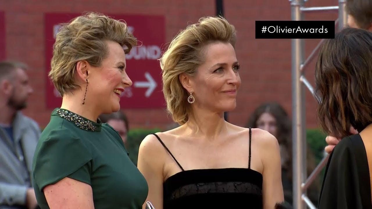 Gillian Anderson on the red carpet of the Olivier Awards 2019
