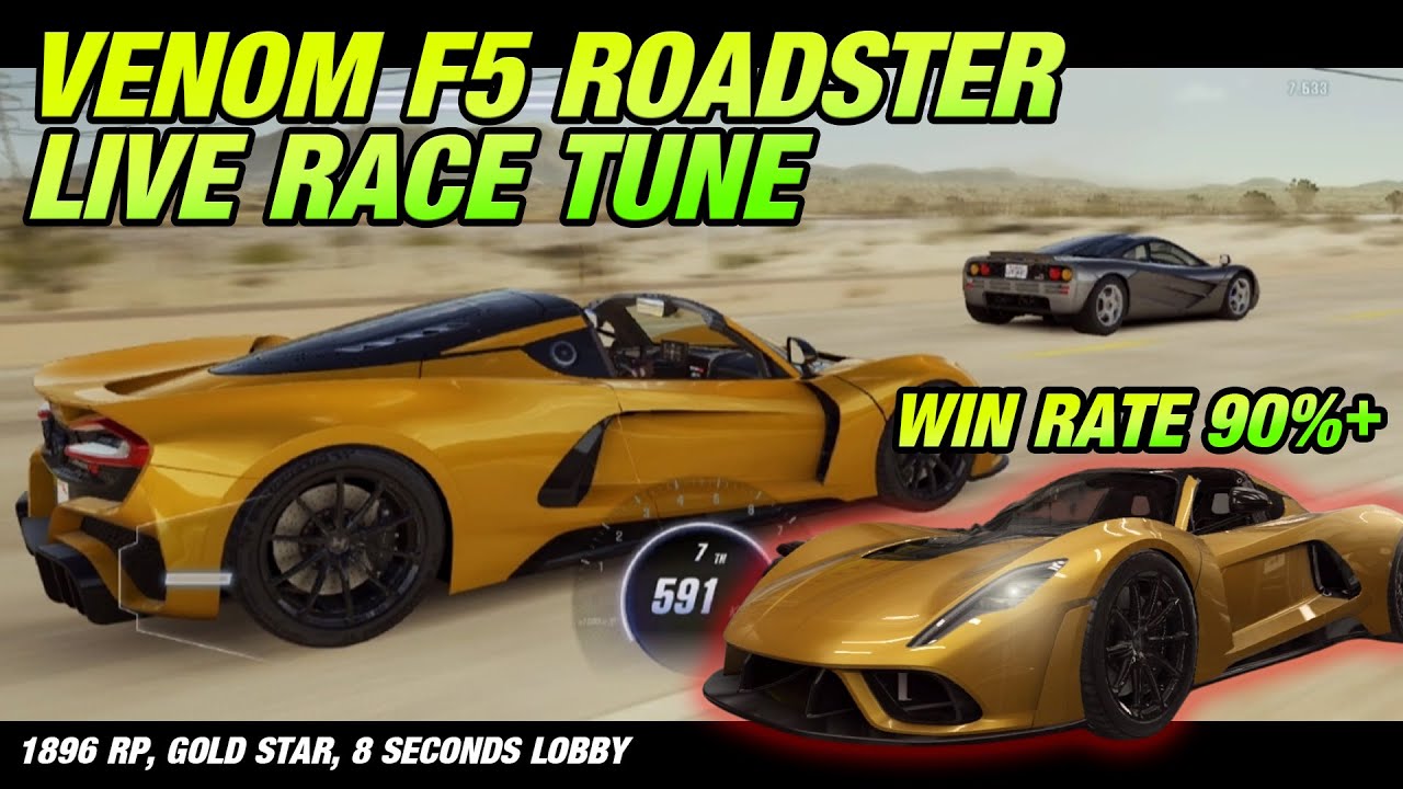 CSR2 | Hennessey Venom F5 Roadster Live Race Tune | 8 Seconds | Win Rate 90%+
