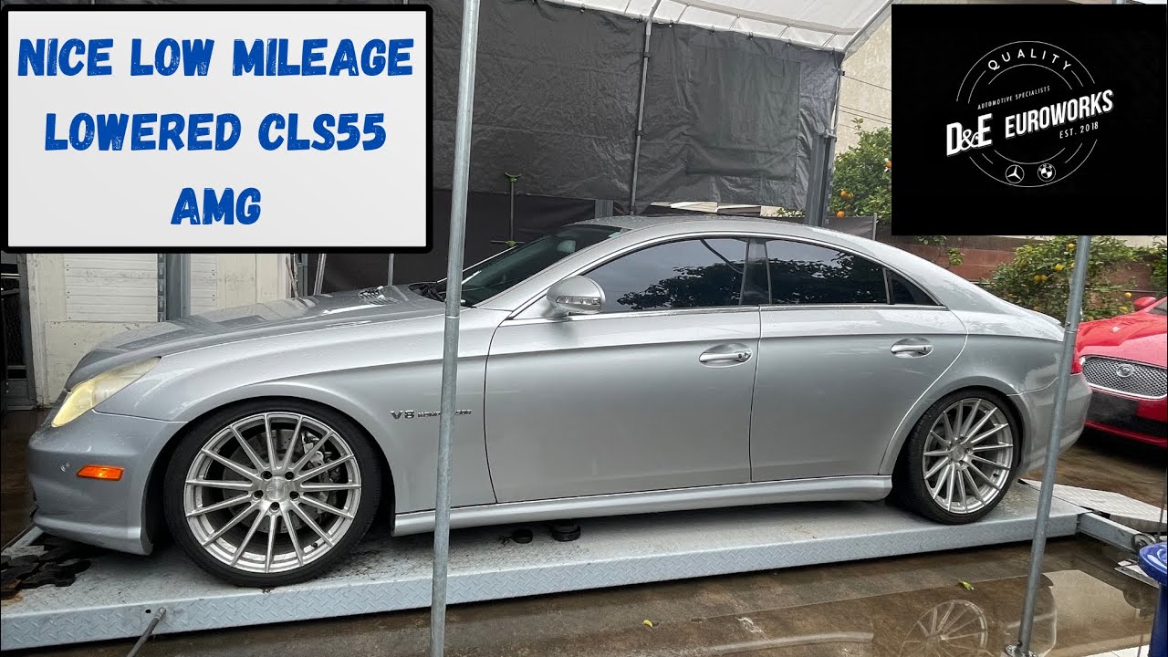 Lowered 2006 Mercedes CLS55 AMG tour underside, inside, outside. M113k. E55. CLS63. E63.