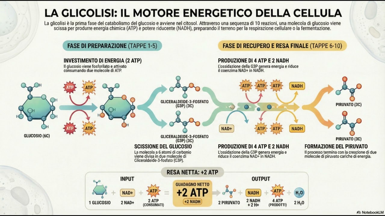 Il Catabolismo del Glucosio e le Fasi della Glicolisi