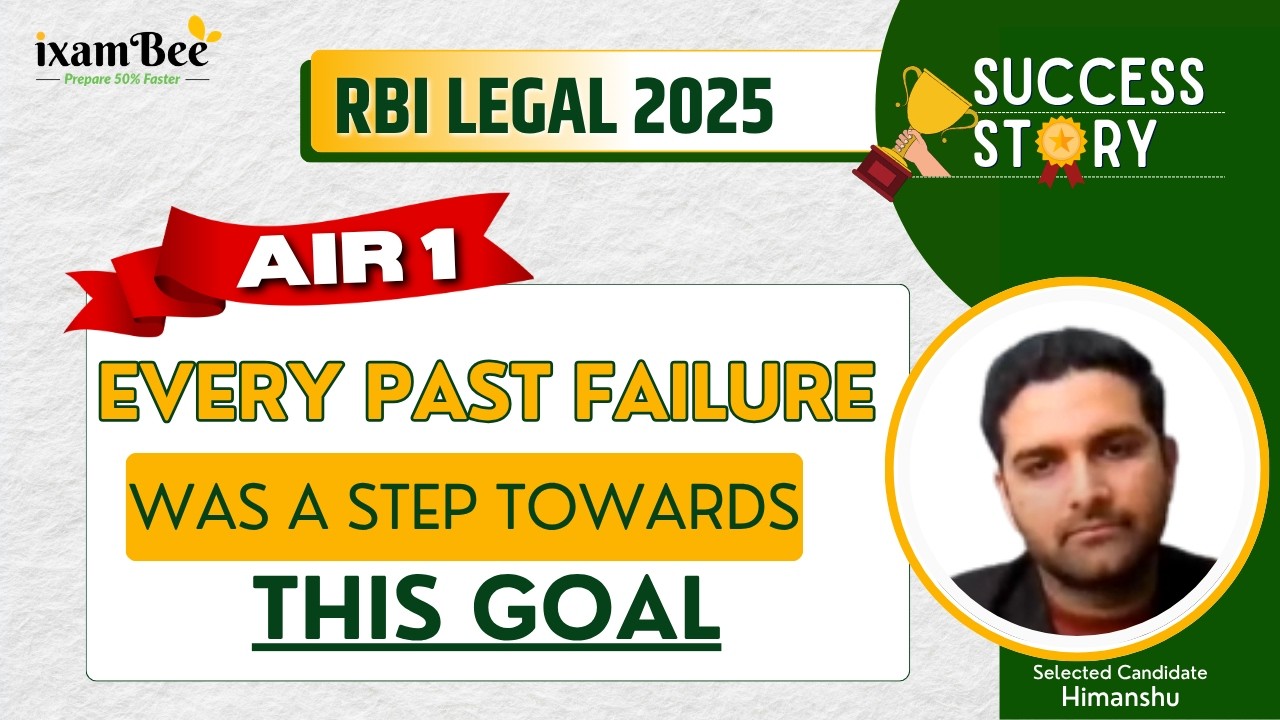 RBI Legal 2025 Success Story || Himanshu Rajpurohit - Every past failure was a step towards goal