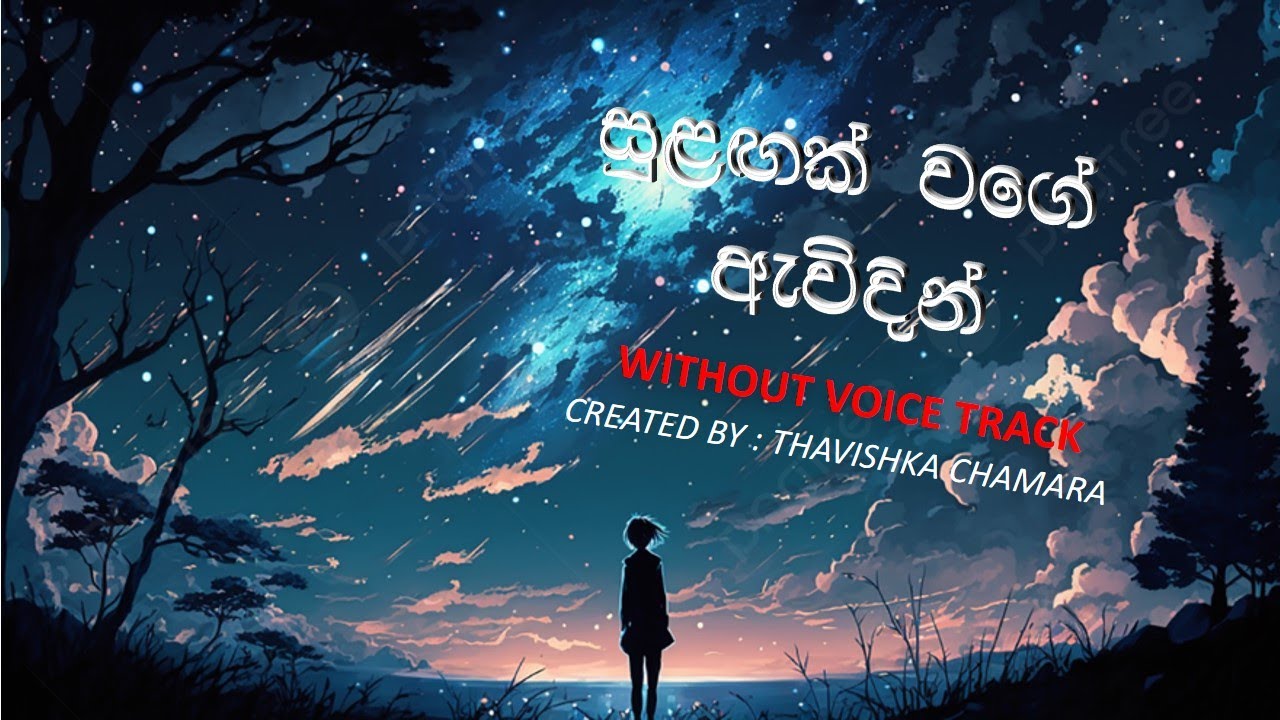 සුළඟක් වගේ ඇවිදින්.... (Sulagak Wage Awidin) Sinhala Geethika karaoke {Without Voice}