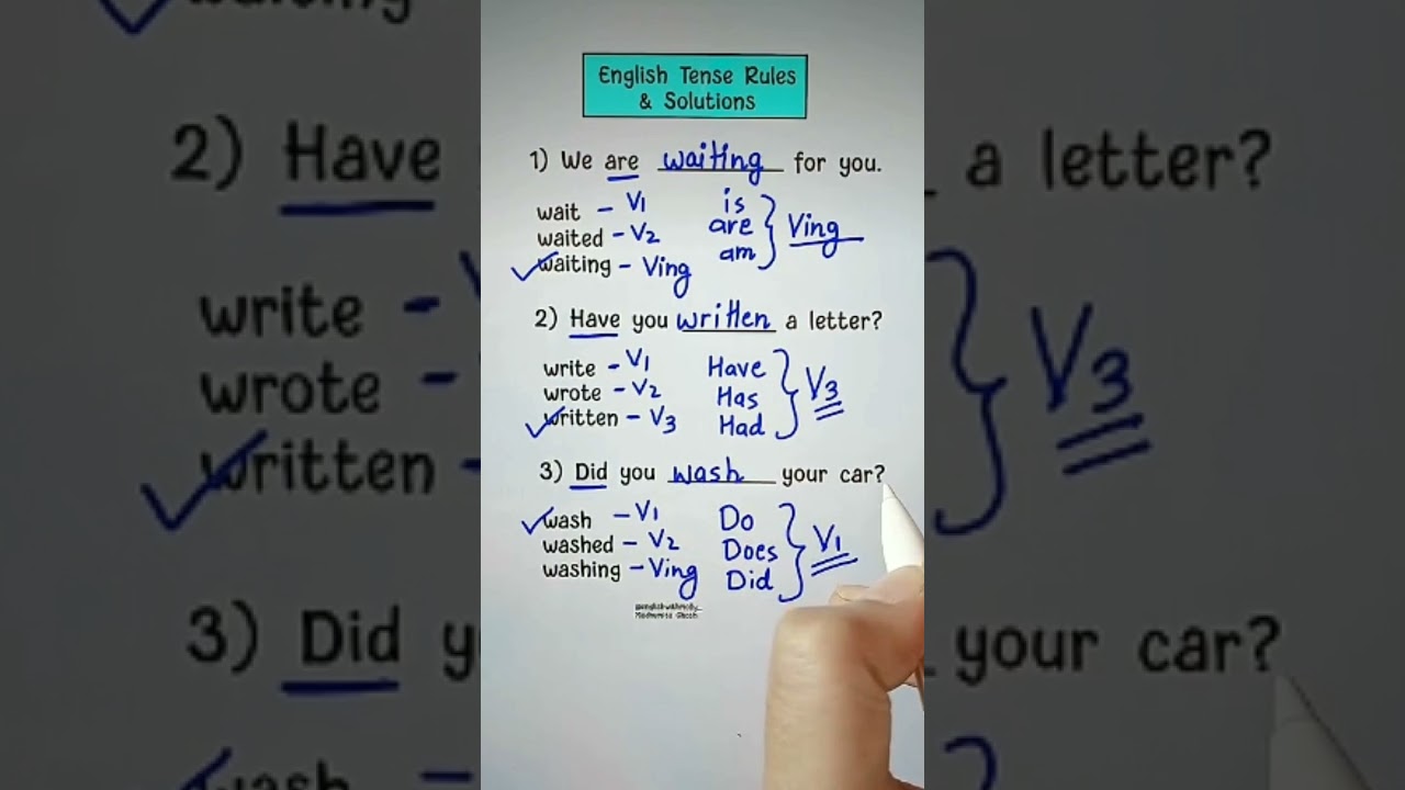 English tense rules 💯🧑‍🏫☑️ 