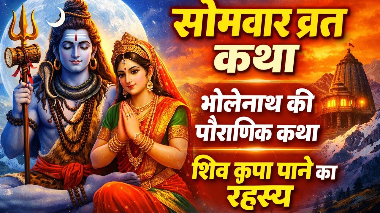 सोमवार व्रत कथा | भगवान शिव की पौराणिक कथा | Somwar Vrat Katha in Hindi | Shiv Vrat