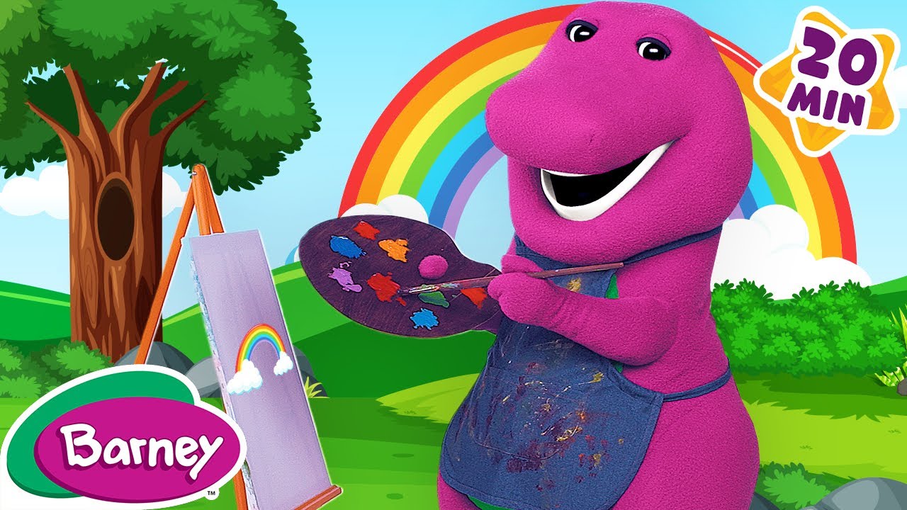 Let's Paint the Rainbow | Arts and Crafts for Kids | Barney Nursery Rhymes and Songs