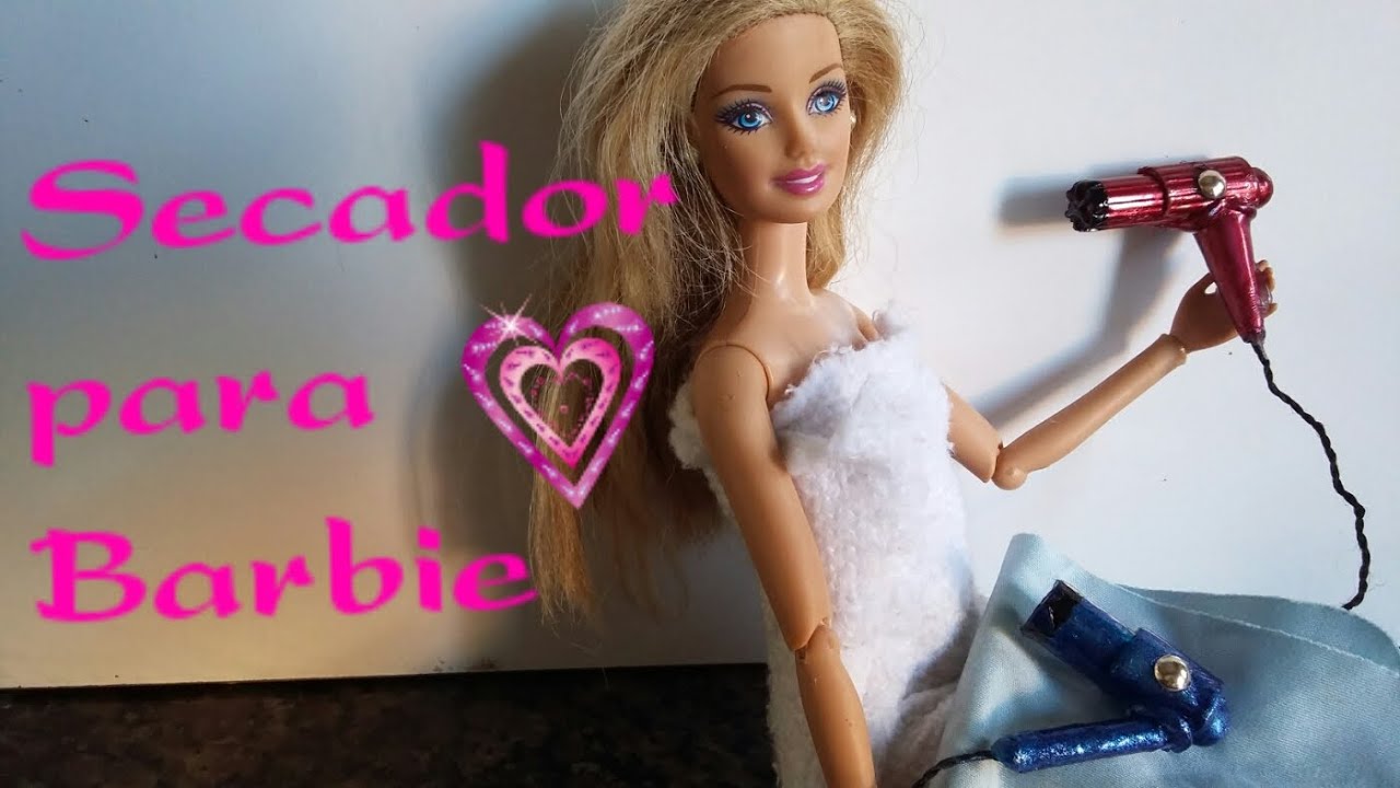 COMO FAZER SECADOR DE CABELO PARA BARBIE E OUTRAS BONECAS