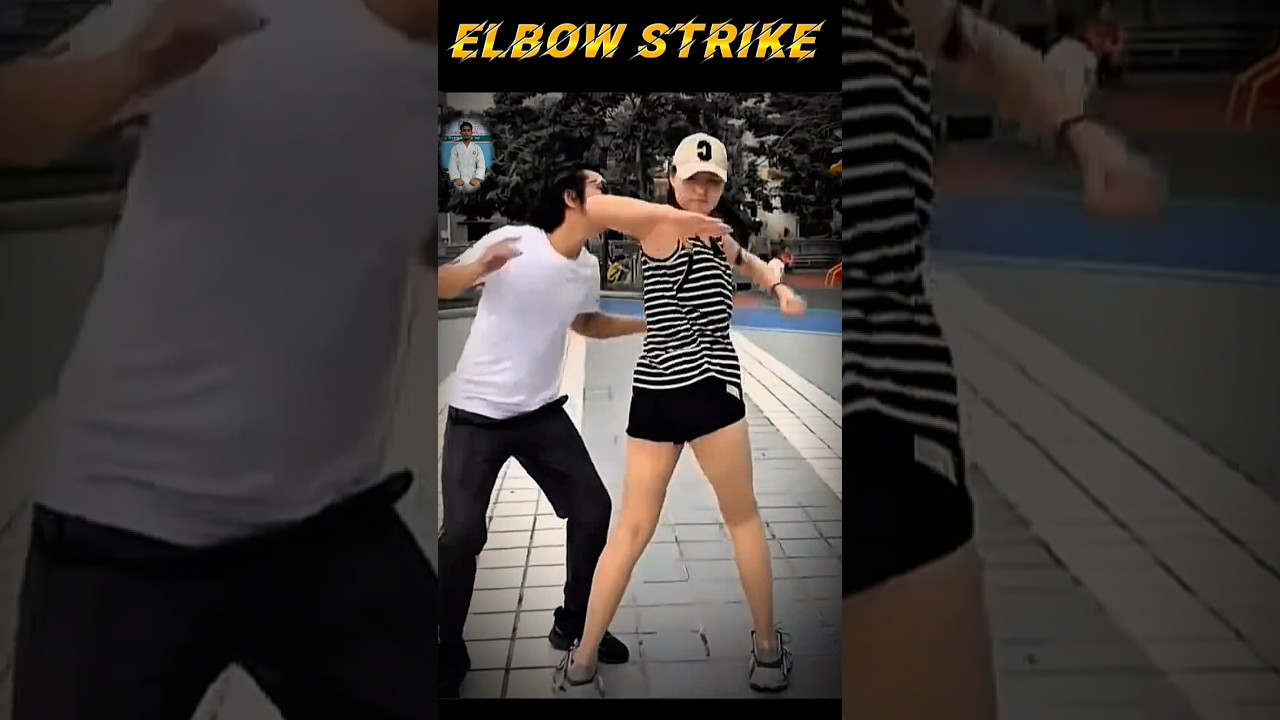 Self-defence with elbow strike #tutorial #selfdefense #martialarts #karate #safety #kickboxing #mma