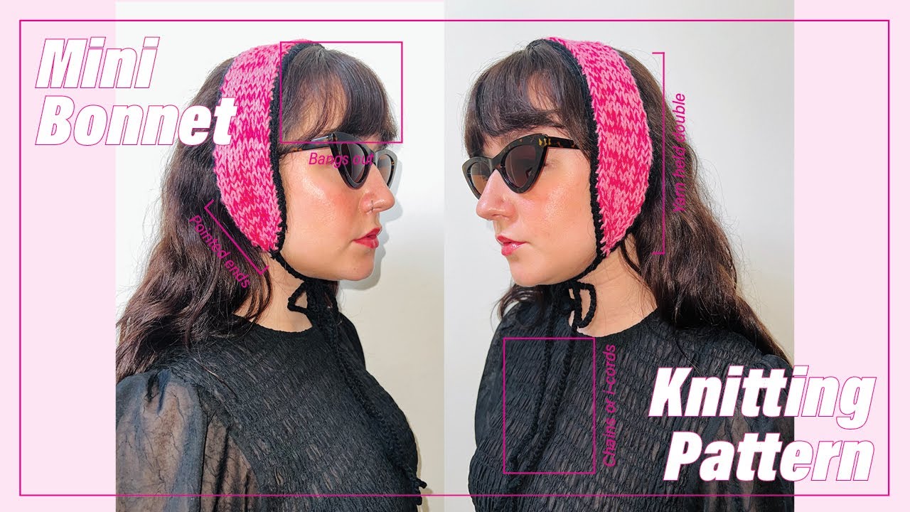 mini bonnet knitting tutorial | easy vintage inspired headband bonnet knitting pattern