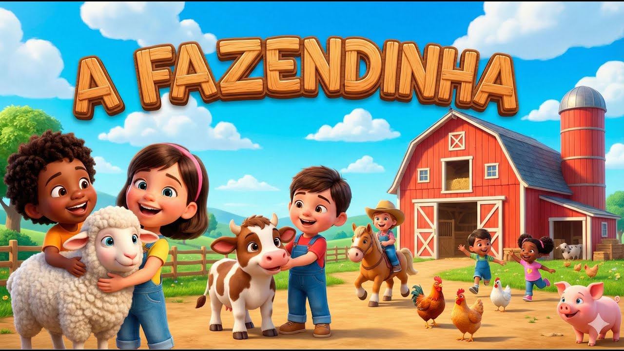 A Fazendinha 🐮 Animais e Seus Sons | Música Infantil Educativa - Nosso Mundo Kids