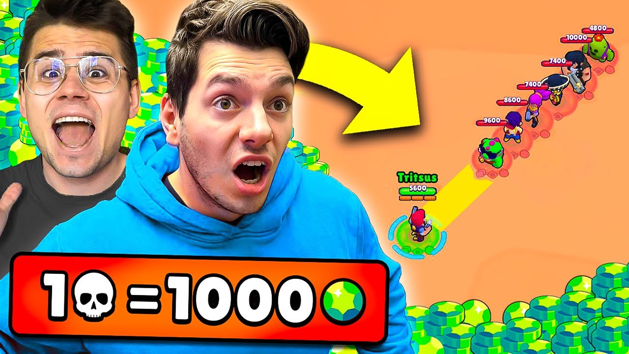 1 KILL to 1,000 GEMÓW do WYGRANIA z TRITSUS w BRAWL STARS!