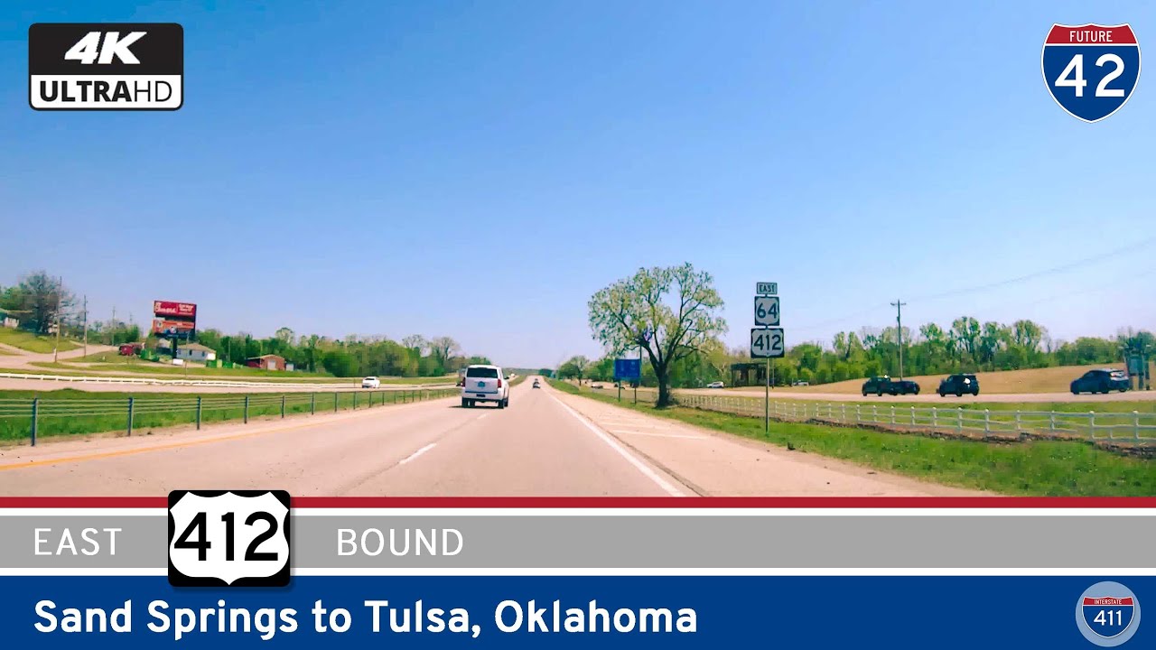 U.S. Route 412: Sand Springs to Tulsa - Oklahoma | Drive America's Highways 🚙