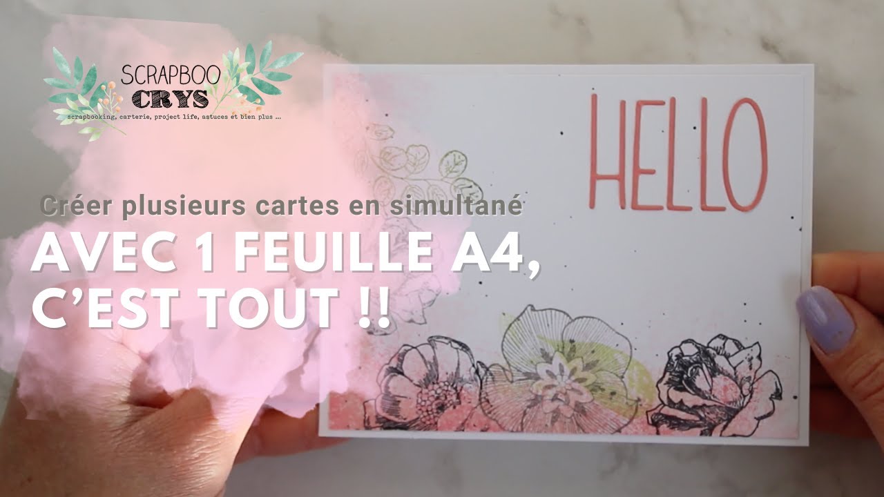 1 SEULE FEUILLE DE PAPIER A4 = 4 CARTES ?! Et une SUPER ASTUCE RÉCUP' !
