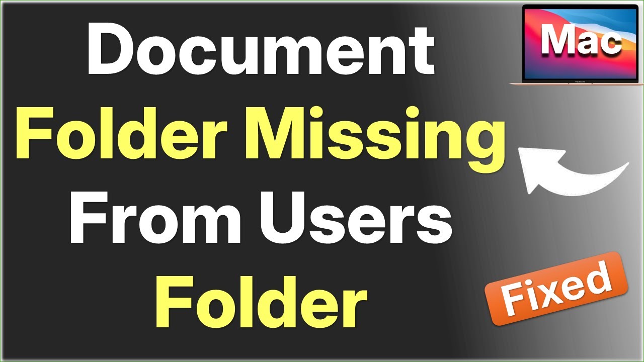 Documents folder missing from users folder Mac fix