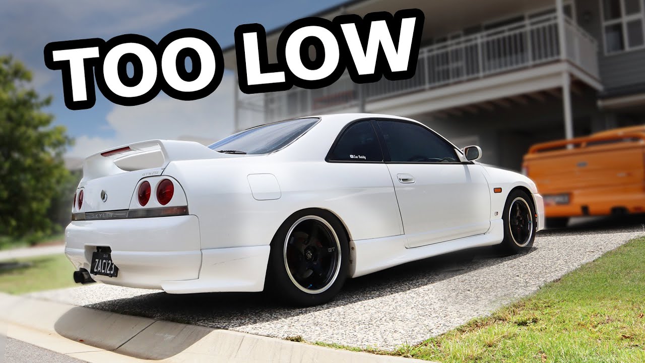 SLAMMING the R33 Skyline on Coilovers