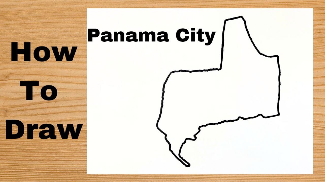 Drawing Panama Capital City Map - Panama
