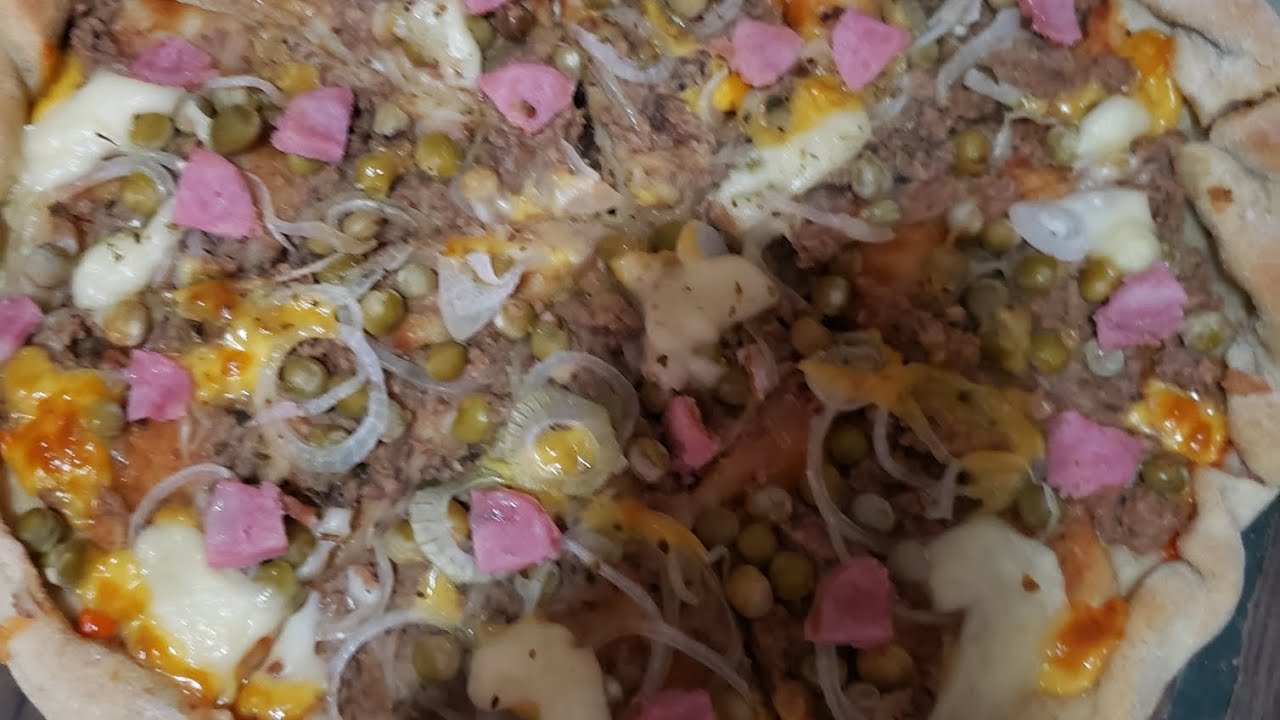 Jantar/ Mukbang Magnífico Caseiro de Pizza de Atum ao Som ASMR ✅🔥❤😍🍕