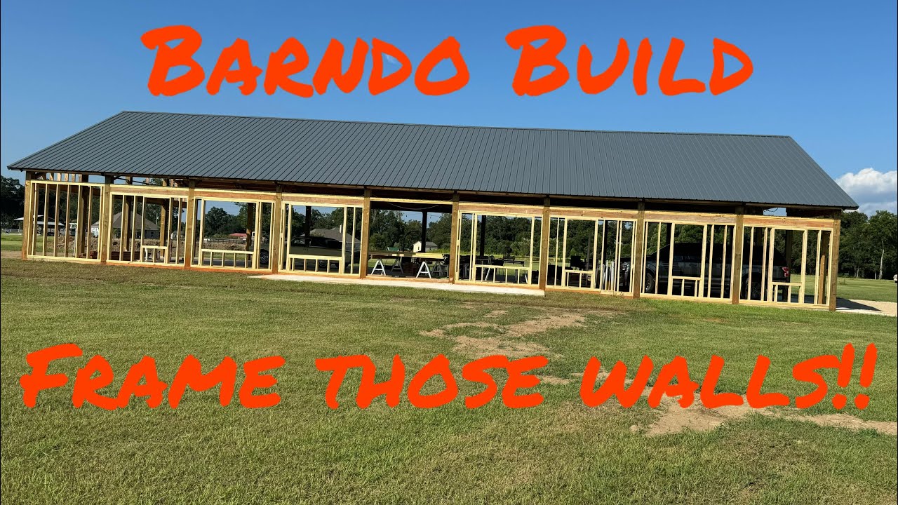 Let's frame up the Barndominium, Framing the outside walls.. a little different!