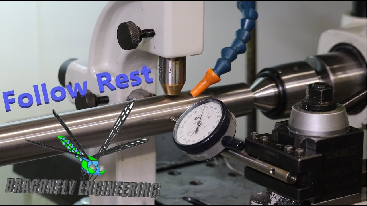 Stoker Steam engine:( Part 1.5 of 2) Using a lathe Follow Rest for better piston rod turning