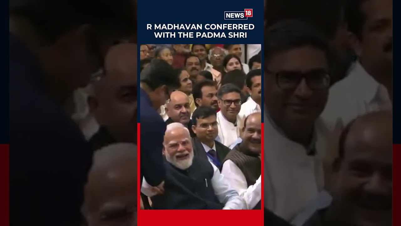 R Madhavan Receives Padma Shri from President Droupadi Murmu | Padma Awards Ceremony | N18S