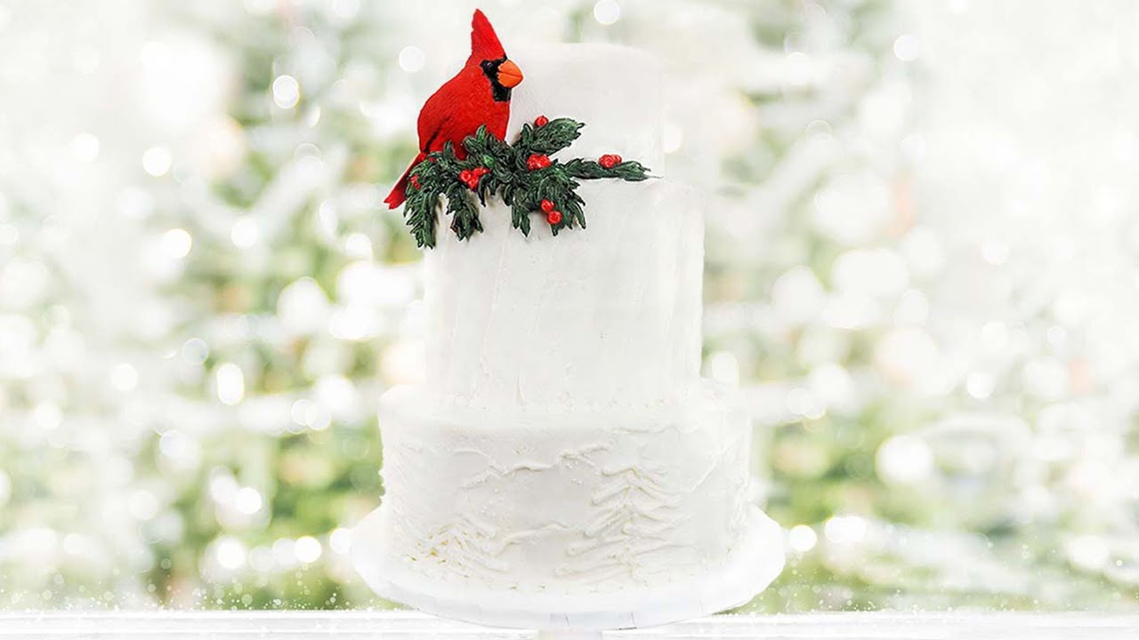 How To Make This Winter Cardinal Cake