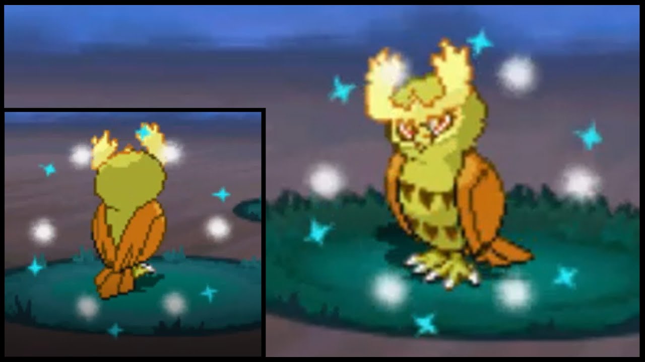 LIVE! Shiny Noctowl after 10,384 REs!!! Pokemon White 2
