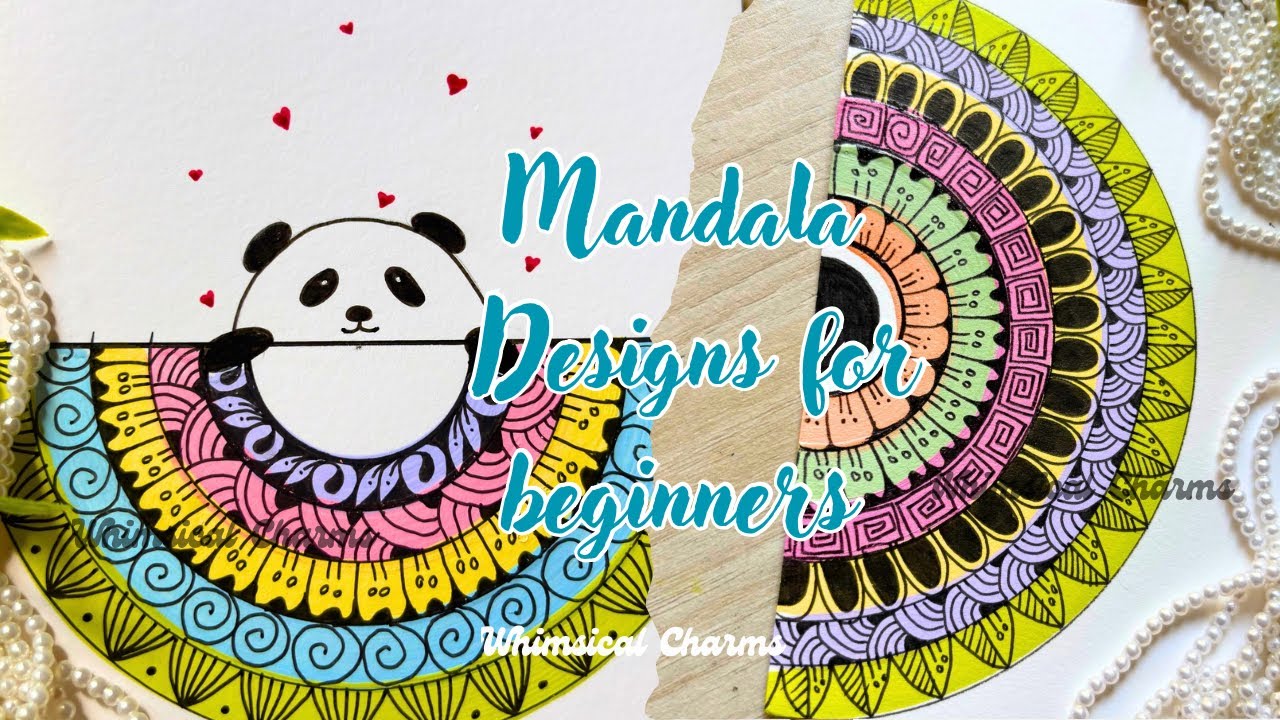 Simple mandala designs for beginners #mandalaart #mandaladesign #mandala #painting #drawing #art 