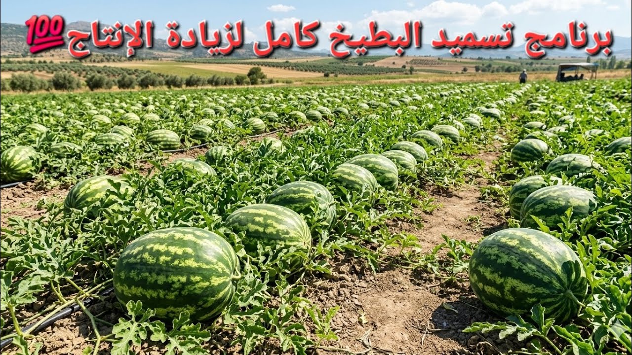 أفضل برنامج تسميد البطيخ الحمر كامل من اول يوم حتا الحصاد للحصول على إنتاجية عالية 🍈 👉
