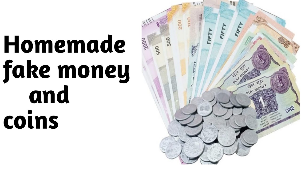 Homemade fake money and coins/ DIY how we make fake money and coins/ with help of paper/ very simple