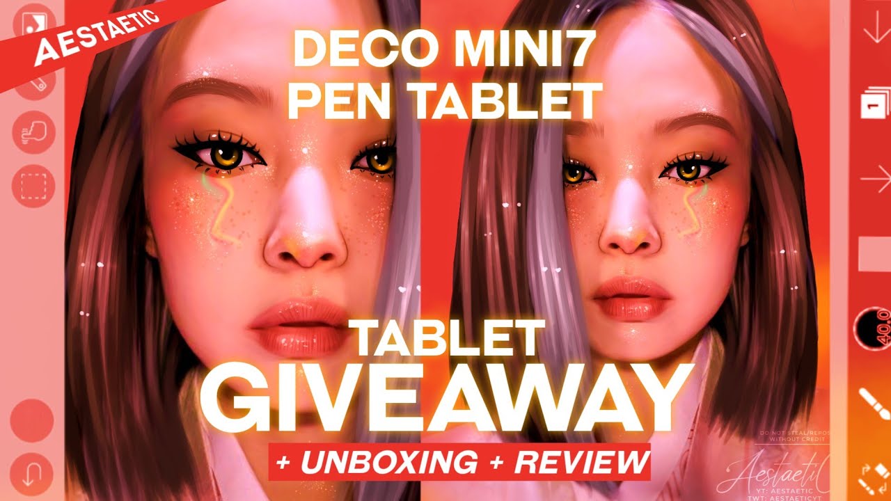 Editing with XP-PEN Deco Mini7 Pen Tablet on IbisPaint X + GIVEAWAY