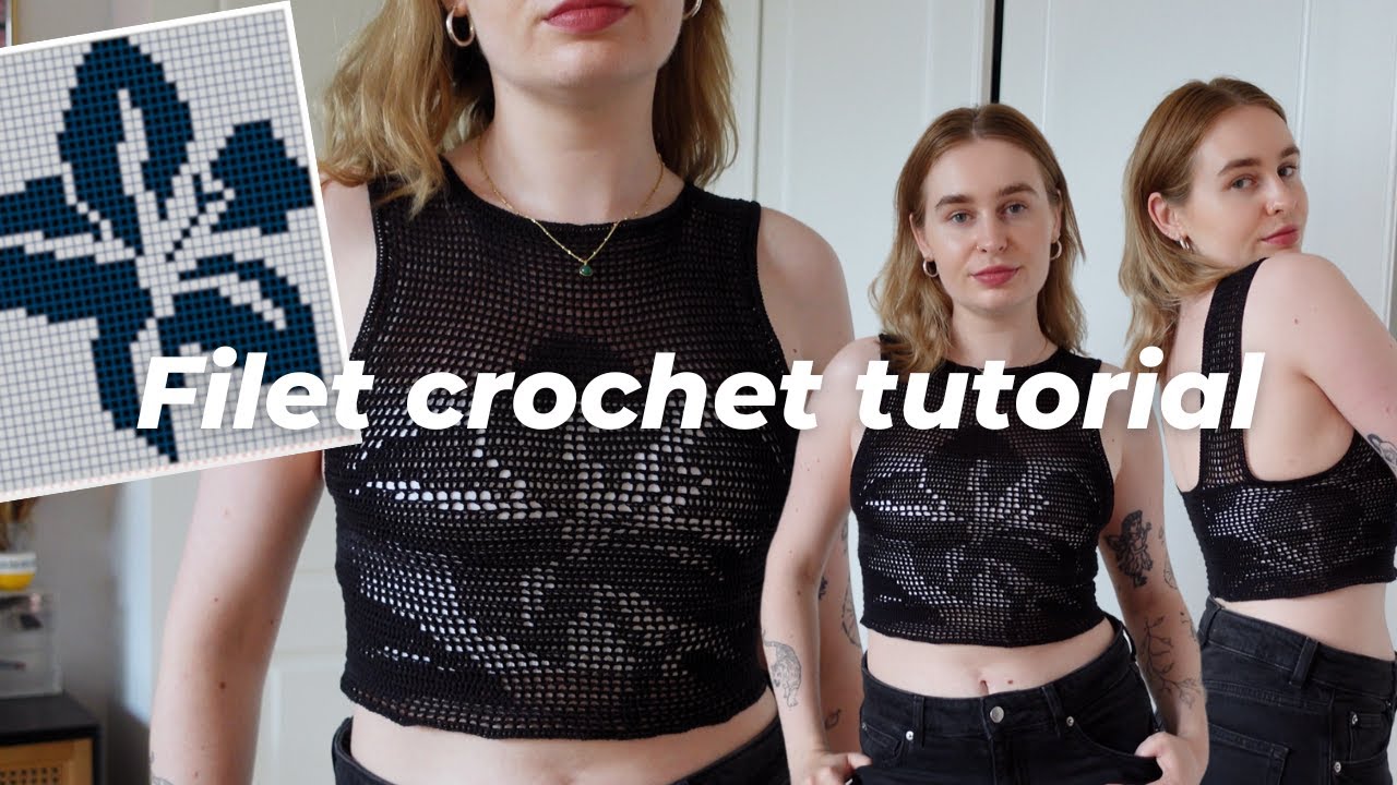 Filet Crochet Scoop Back Tank Top Tutorial