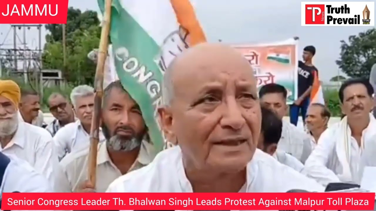 Senior Congress Leader Th. Bhalwan Singh Leads Protest Against Malpur Toll Plaza