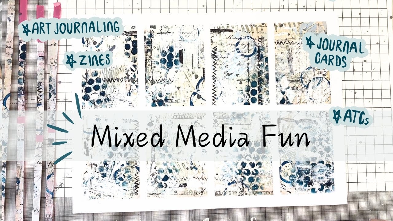 Mixed Media Fun - Make lots of Different Things this Way! + FREEBIE #mixedmedia #junkjournalideas