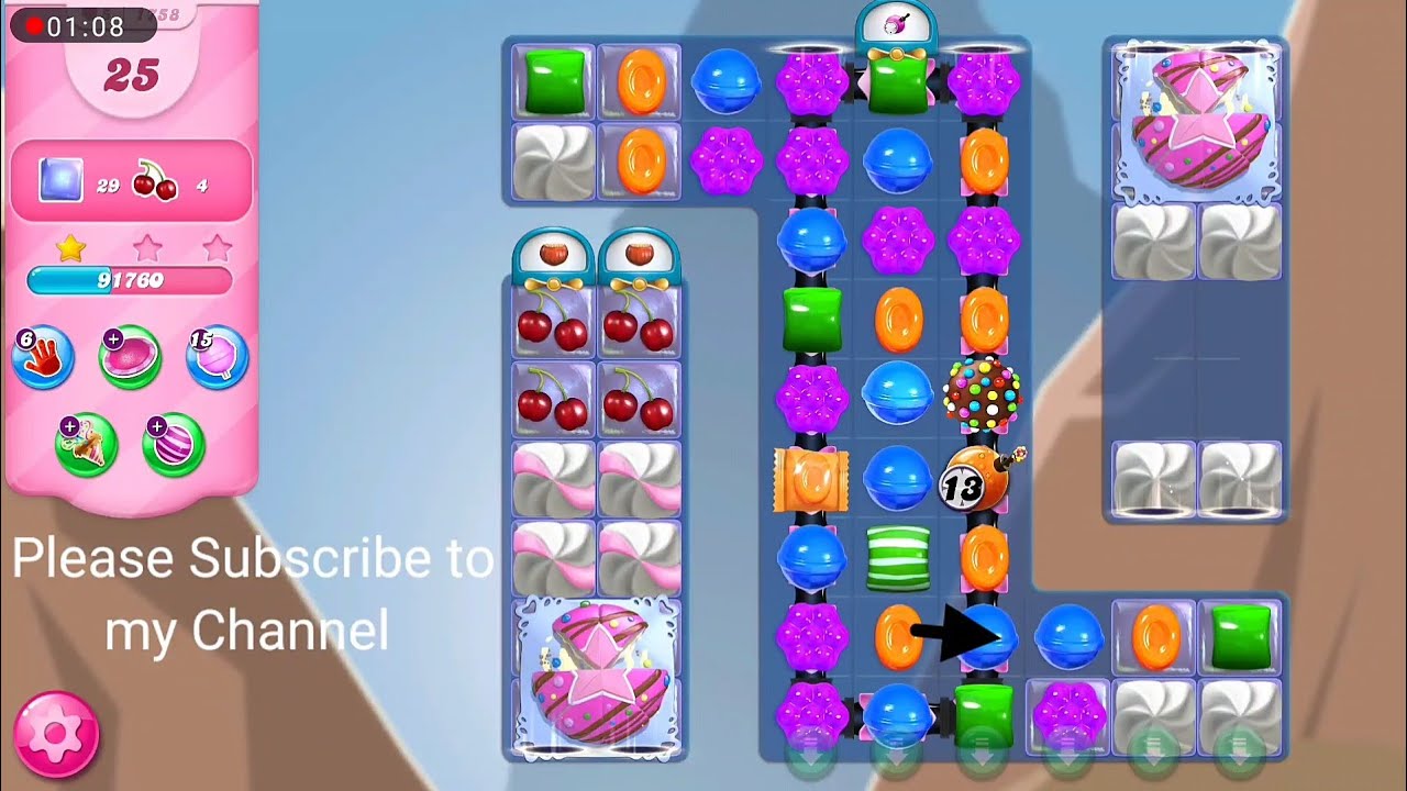 Candy crush saga level 1758 । No boosters । Tough level। Candy crush saga 1758 Sudheer tricks